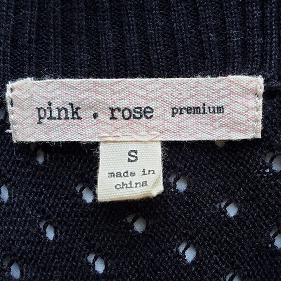 Longline Kimono Style Sleeve Open Cardigan Open Weave Black Size S - Picture 11 of 16